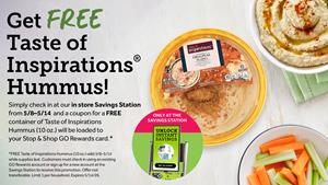 Stop & Shop Marks National Hummus Day by Offering Customers a FREE Container of Hummus