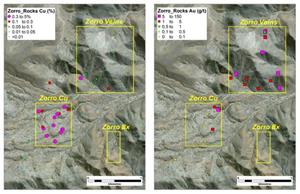 Sable Samples up to 4.38% Cu, 140 g/t Au, and 584 g/t Ag in Preliminary Sampling Program at the Zorro Project, San Juan, Argentina