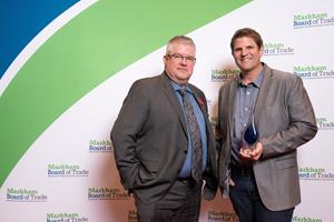Jason Richter, Lug CEO and Co-Founder, accepting the Business Excellence Award