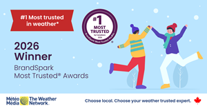 The Weather Network and MétéoMédia dominate Canadian trust landscape, named #1 weather source by BrandSpark