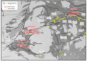 GFG Drills 1.05 g/t Au over 71.0 m including 7.51 g/t Au over 3.0 m at Aljo and Initiates Aggressive Regional Exploration Program at Goldarm