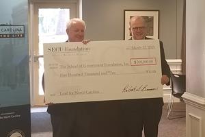 School of Government Check Presentation