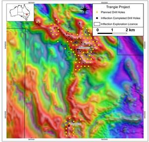 Inflection Resources Intercepts 3 Metres Grading 7.72 g/t Gold in New Zone at Trangie in New South Wales, Australia and Plans Eighty-Three Additional Drill Holes