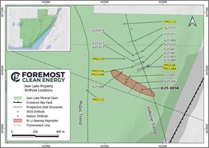 Foremost Clean Energy Continues Exploration Success Reporting Positive Lithium Drill Results at its Jean Lake Gold-Lithium Property