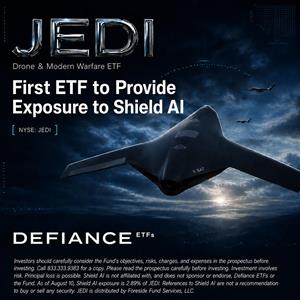 Defiance's JEDI Becomes First ETF to Offer Exposure to Shield AI