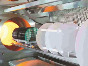 Wafers being transferred into a Silicon furnace