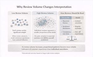 Why Review Volume Changes How Customer Feedback Should Be Read