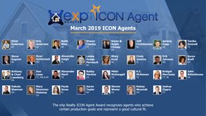 eXp Realty ICON Agents for March 2019
