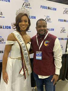 Miss CIAA 2020 Faith McKie, along with Claflin University President Dr. Dwaun J. Warmack