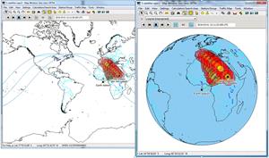 WRAP dynamic satellite footprints