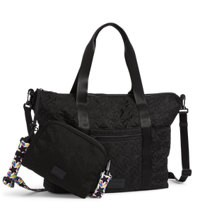 Vera Bradley + Shawn Johnson ReActive Deluxe Tote in Black
