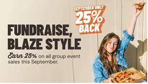 Blaze Pizza Boosts September Fundraising Giveback to 25% for Local Schools and Community Groups