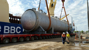 Figure 5: Sunrise Autoclaves Being Unloaded at Port Pirie