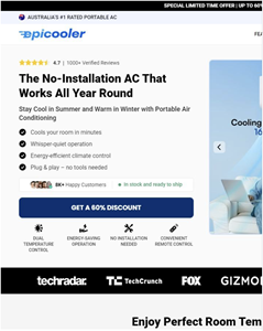 EpiCooler Climatiseur: The Best Portable AC & Heater for Any Room — No Installation Required