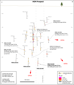 Figure 7: HGM Prospect Longitudinal Map