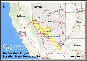 Carlton Precious Reports up to 6.7 g/t Gold and up to 493 g/t Silver From Rock Samples at the Dunfee Nevada Project