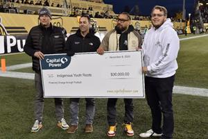 Capital Power and the CFL celebrate season wrap-up and $30,000 donation for Indigenous Youth Roots