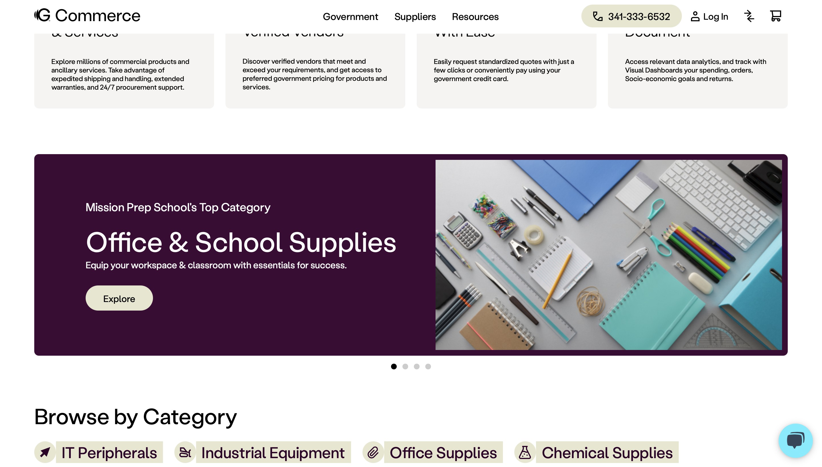 Access to Top Product Categories - Mission Prep School E-Commerce Portal